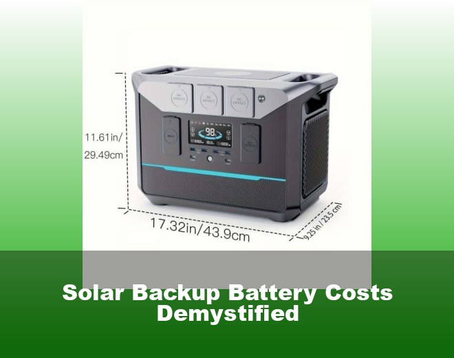 Solar Backup Battery Costs Demystified
